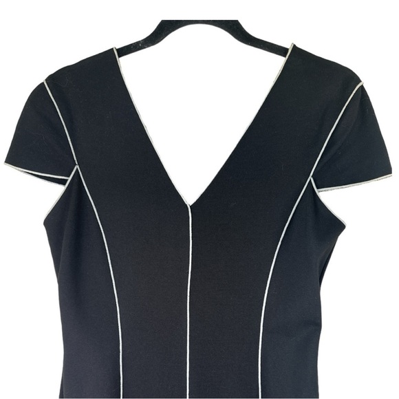 Isabel De Pedro Black White Stitch Dress NWT Size 6 - Picture 4 of 15